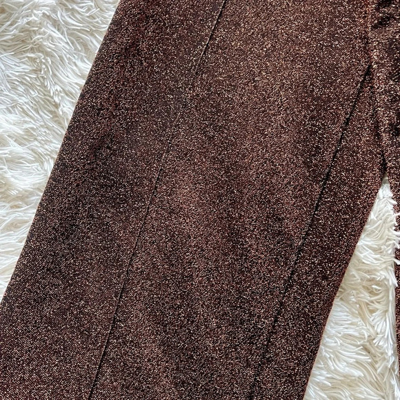 MISSGUIDED Bronze Gold Sparkle Pants​ - Picture 3 of 3